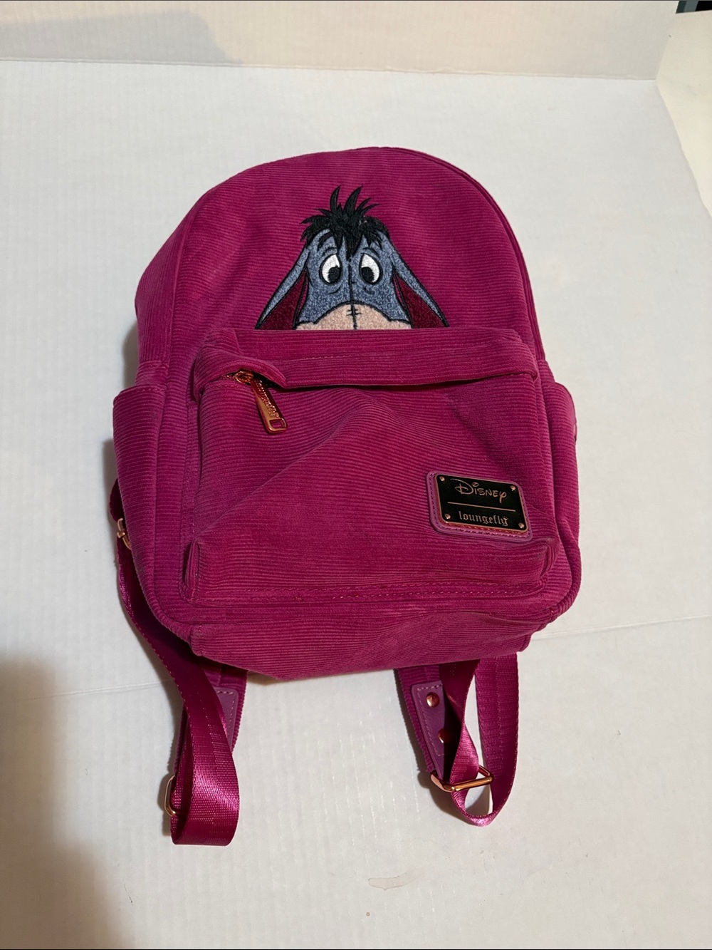 Loungefly Kids Eeyore Corduroy Mini Backpack - Fuchsia